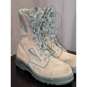Belleville 600 ST Boots Mens Size 9.5R Sage Tan Steel Toe Vibram Military USA